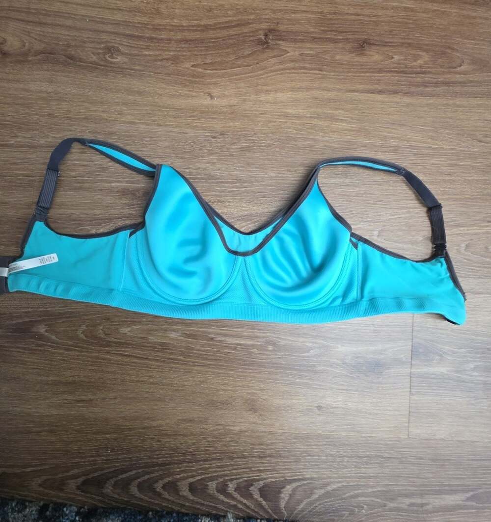 Victoria's Secret VSX Sport High-Impact Underwire Sports Bra Turquoise 36DD - Picture 4 of 7